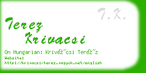 terez krivacsi business card